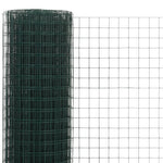 Zöld PVC-bevonatú acél csirkeháló drótkerítés 10 x 1,5 m 3