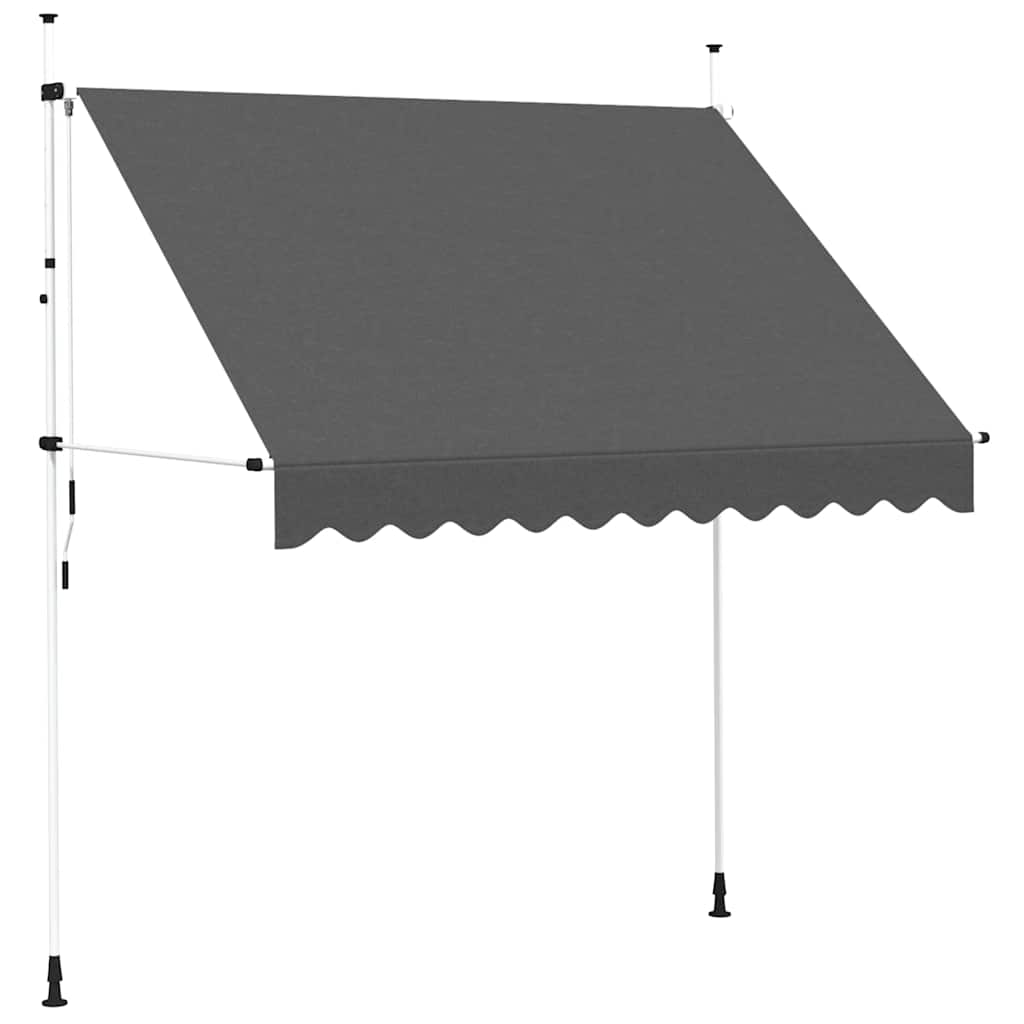 Kézzel feltekerhető antracit napellenző 250 cm 2