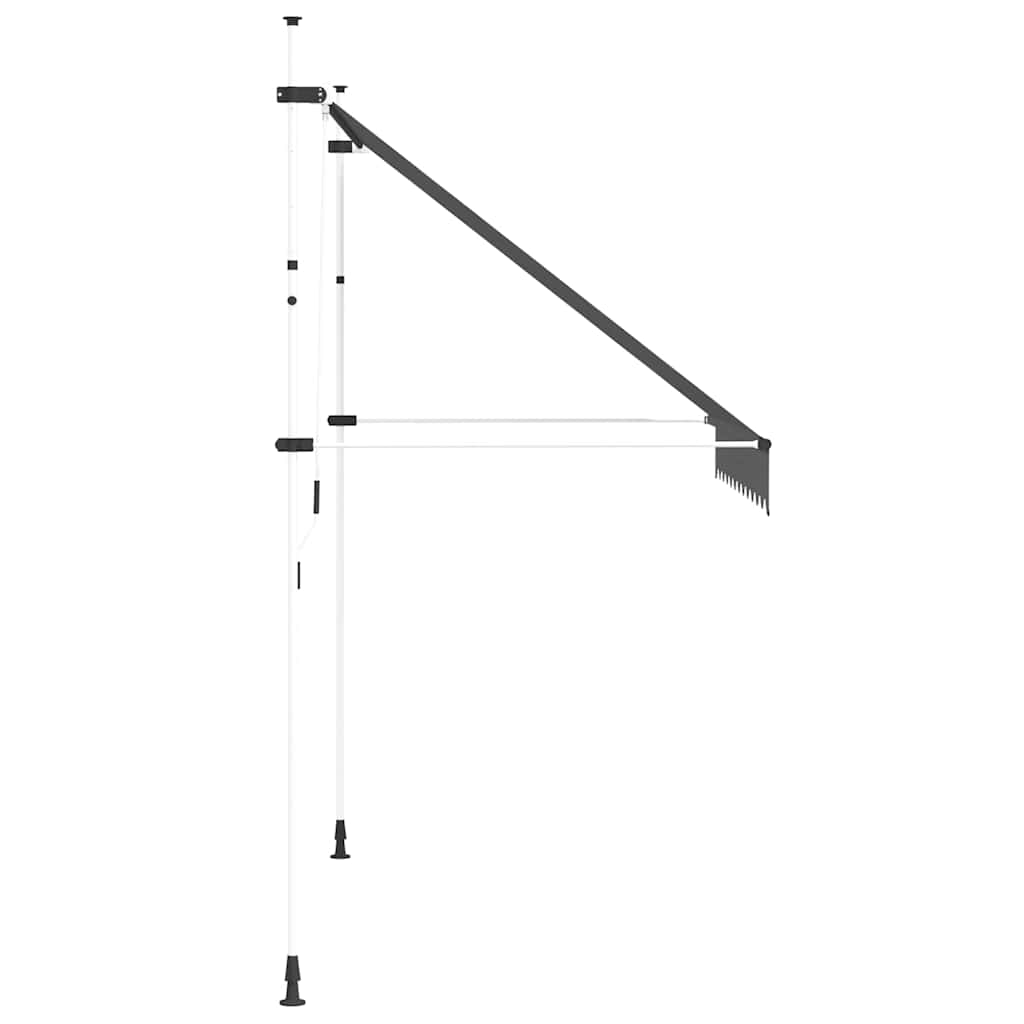 Kézzel feltekerhető antracit napellenző 250 cm 5