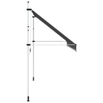 Kézzel feltekerhető antracit napellenző 400 cm 6