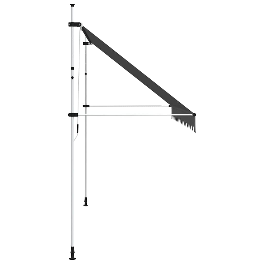 Kézzel feltekerhető antracit napellenző 400 cm 6