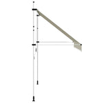 Kézzel feltekerhető krémszínű napellenző 300 cm 5