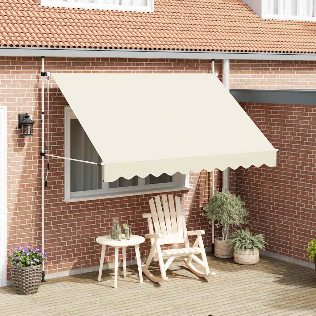 Kézzel feltekerhető krémszínű napellenző 300 cm