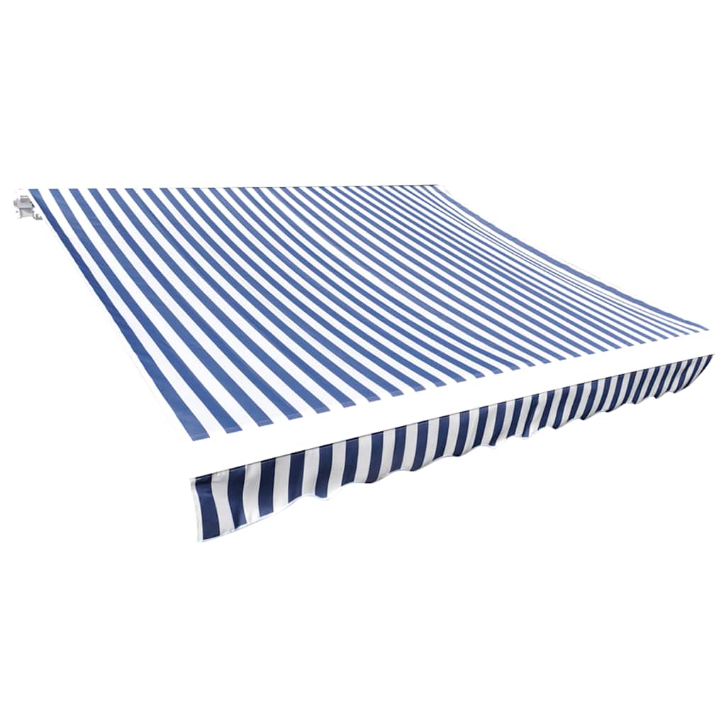 Kék és fehér poliészter pótszövet napellenzőhöz 350 x 250 cm