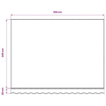 Narancssárga és fehér poliészter pótszövet napellenzőhöz 350 x 250 cm 5