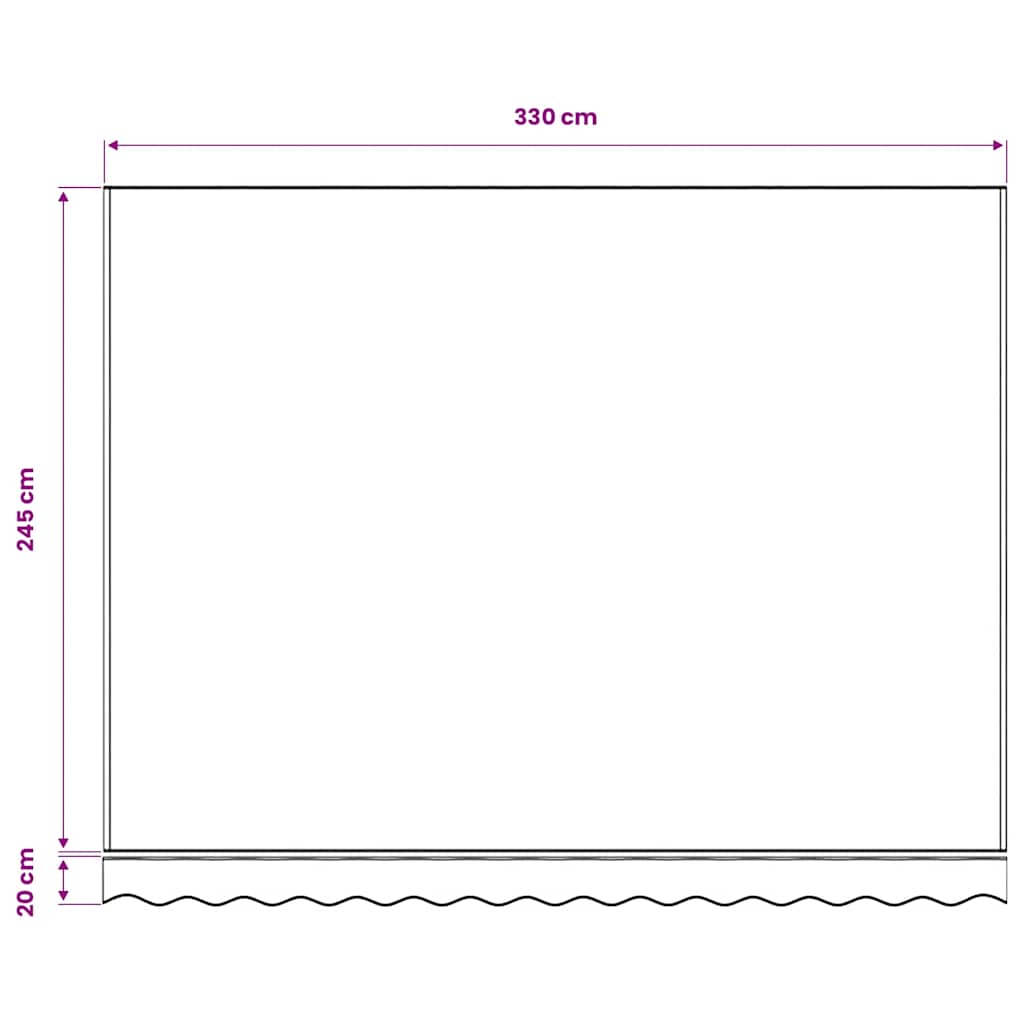 Narancssárga és fehér poliészter pótszövet napellenzőhöz 350 x 250 cm 5