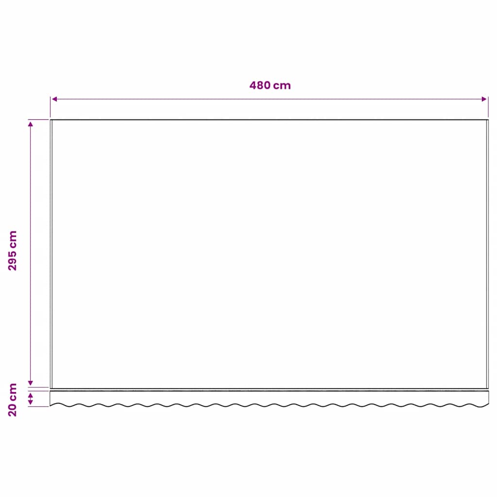 Narancssárga és fehér poliészter pótszövet napellenzőhöz 500 x 300 cm 5