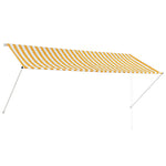 Feltekerhető sárga és fehér napellenző 300 x 150 cm 2