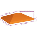 Narancssárga pavilon tetőponyva 310 g/m², 4 x 3 m 6