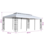 Pavilonponyva Fehér 300 x 600 cm Poliészter 5