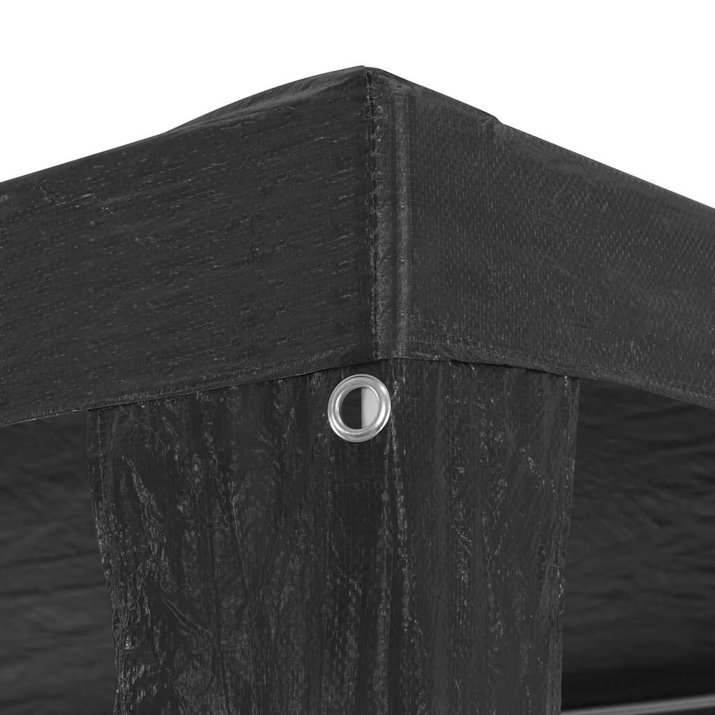 Antracitszürke PE rendezvénysátor 3 x 12 m 4