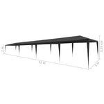 Antracitszürke PE rendezvénysátor 3 x 12 m 6