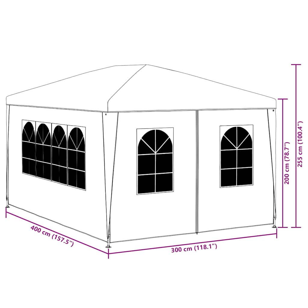 Zöld partisátor 3 x 4 m 11