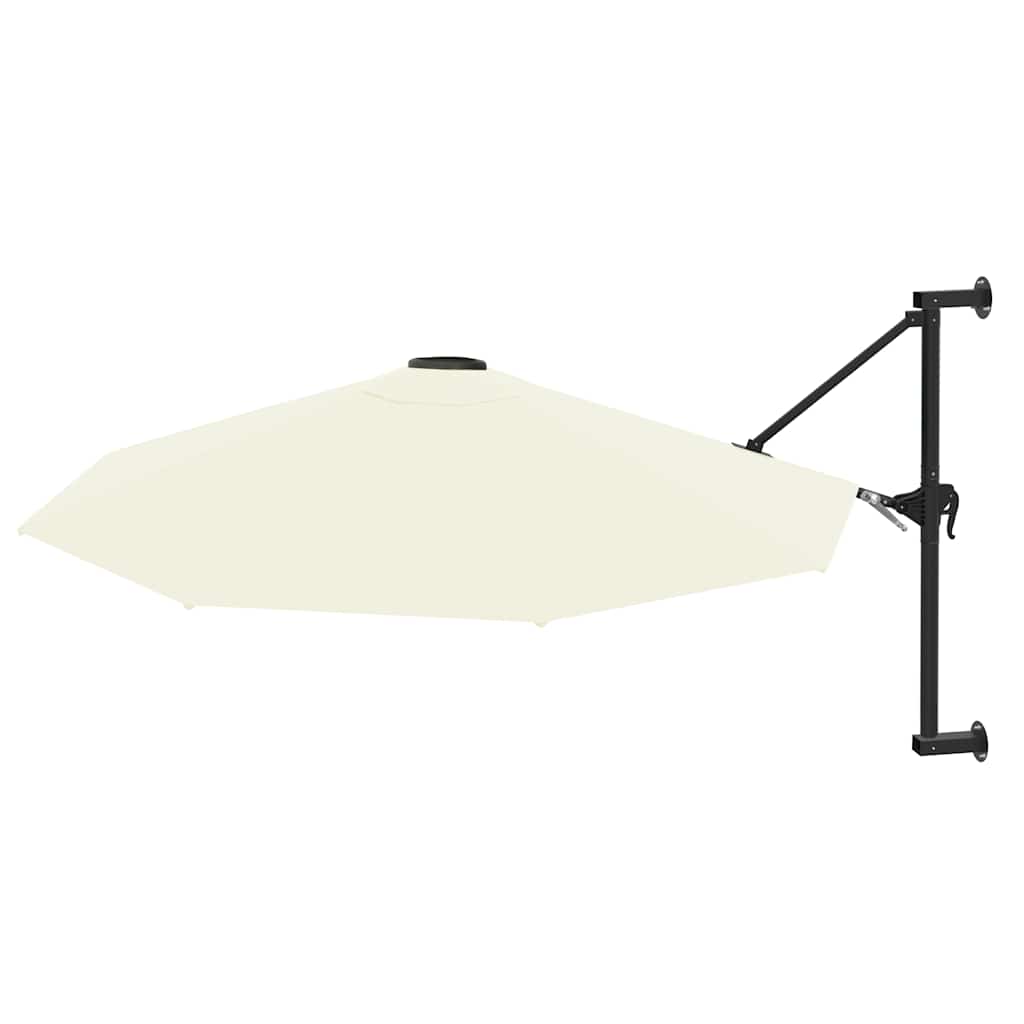Homokszínű falra szerelhető napernyő fémrúddal 300 cm 2