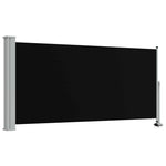Fekete behúzható oldalsó terasz napellenző 120 x 300 cm 2