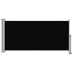 Fekete behúzható oldalsó terasz napellenző 120 x 300 cm 5