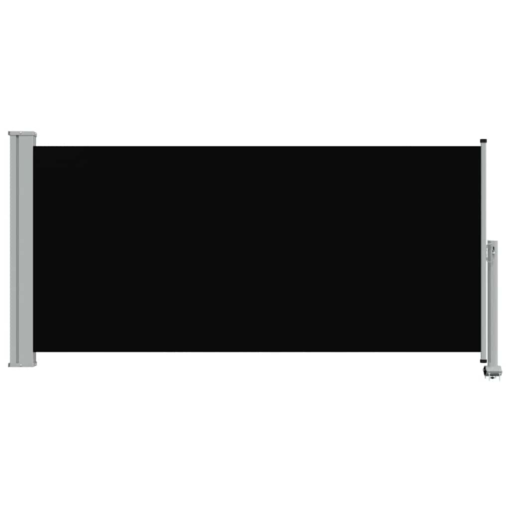 Fekete behúzható oldalsó terasz napellenző 120 x 300 cm 5