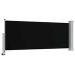 Fekete behúzható oldalsó terasz napellenző 120 x 300 cm 7