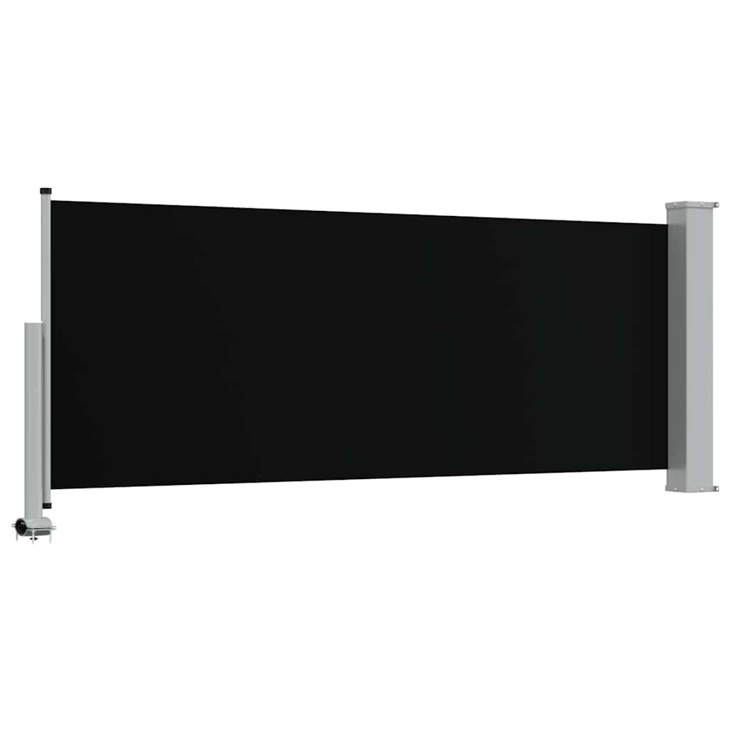 Fekete behúzható oldalsó terasz napellenző 120 x 300 cm 7
