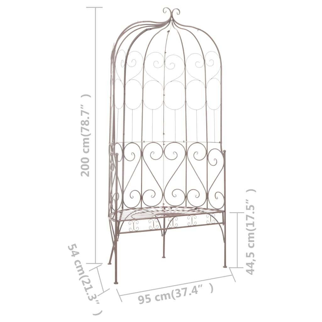 Barna antik vas kerti pad 95 cm 6