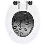 Vízcseppmintás MDF WC-ülőke lassan csukódó fedéllel 5