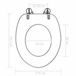 Vízcseppmintás MDF WC-ülőke lassan csukódó fedéllel 9
