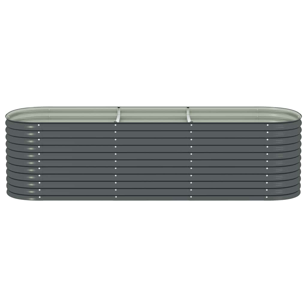 Szürke horganyzott acél kerti magaságyás 320 x 80 x 81 cm 5