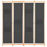 Szürke 4-paneles szövetparaván 160 x 170 x 4 cm 2