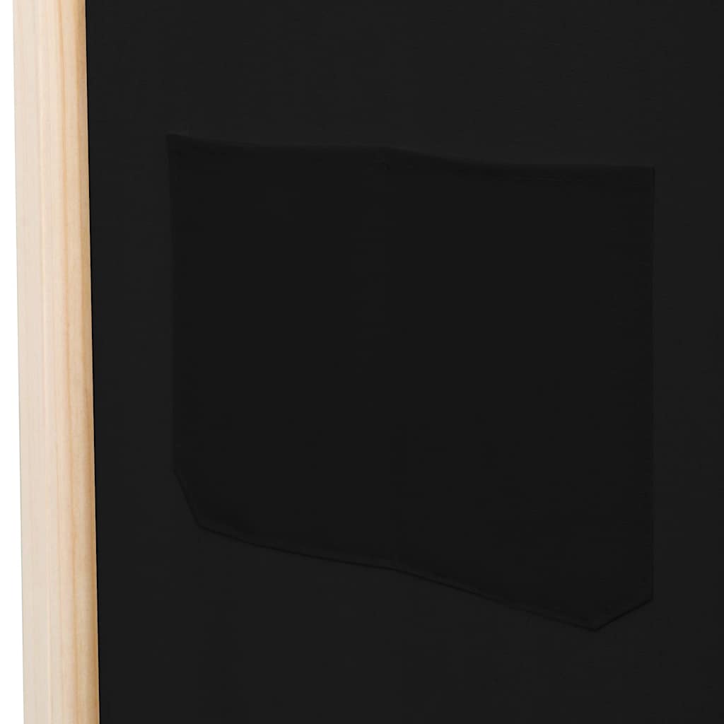 Fekete 5-paneles szövetparaván 200 x 170 x 4 cm 7
