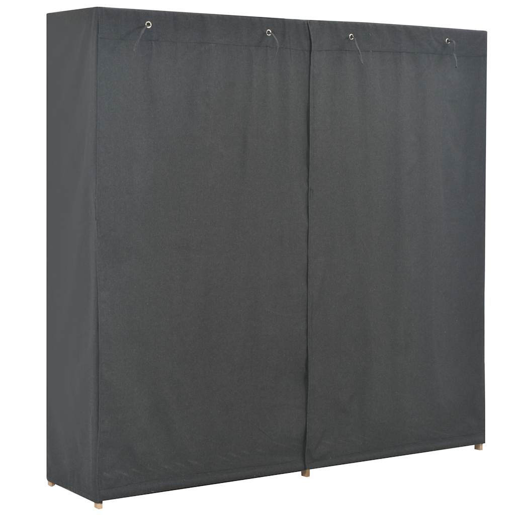 Szürke szövet ruhásszekrény 200 x 40 x 170 cm 3