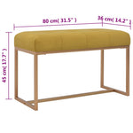 Mustársárga bársonypad 80 cm 5