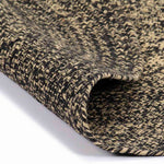 Fekete és természetes színű kézzel font jutaszőnyeg 120 cm 2
