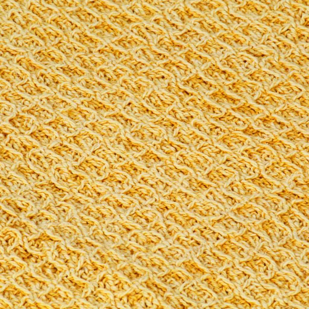 Mustársárga pamutpléd 160 x 210 cm 4