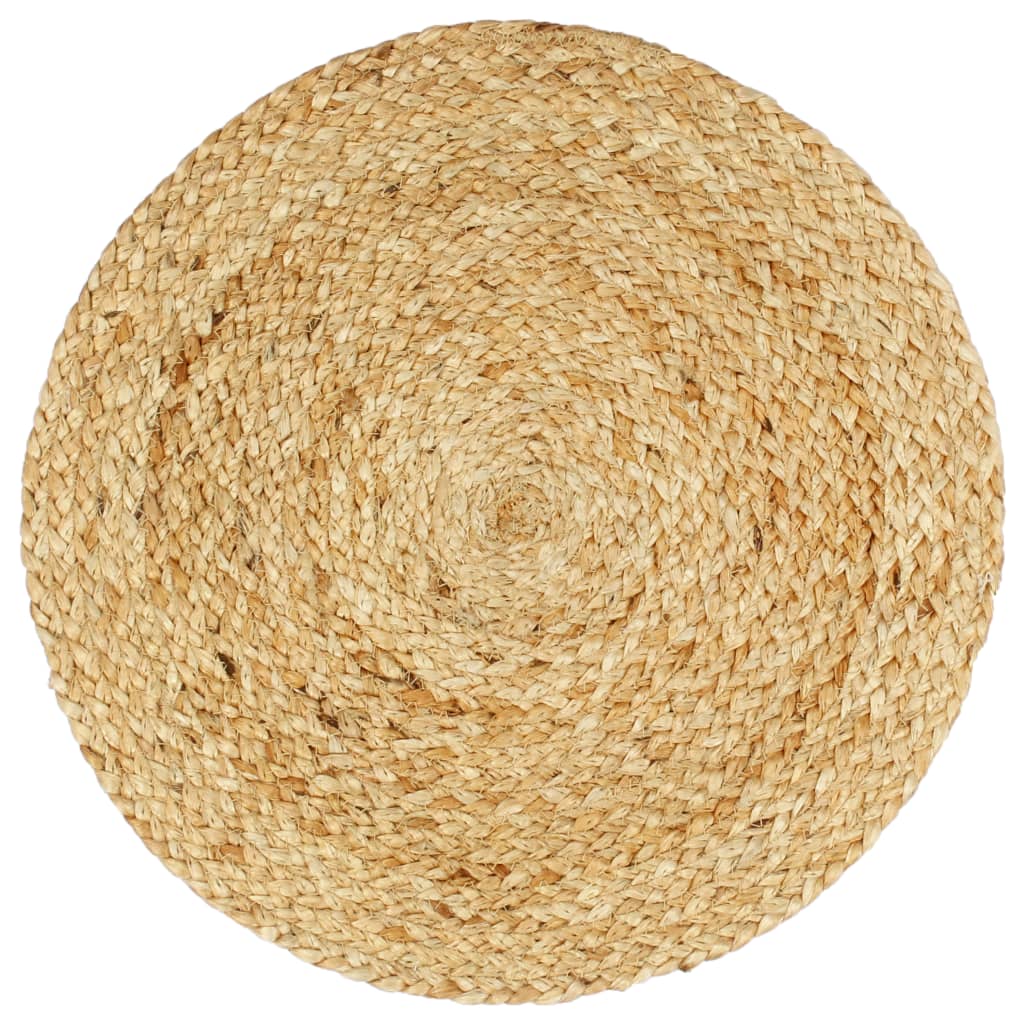 4 db sima természetes színű kerek jutaalátét 38 cm 2