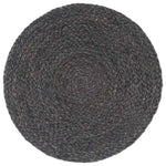 4 db sima sötétszürke kerek jutaalátét 38 cm 2