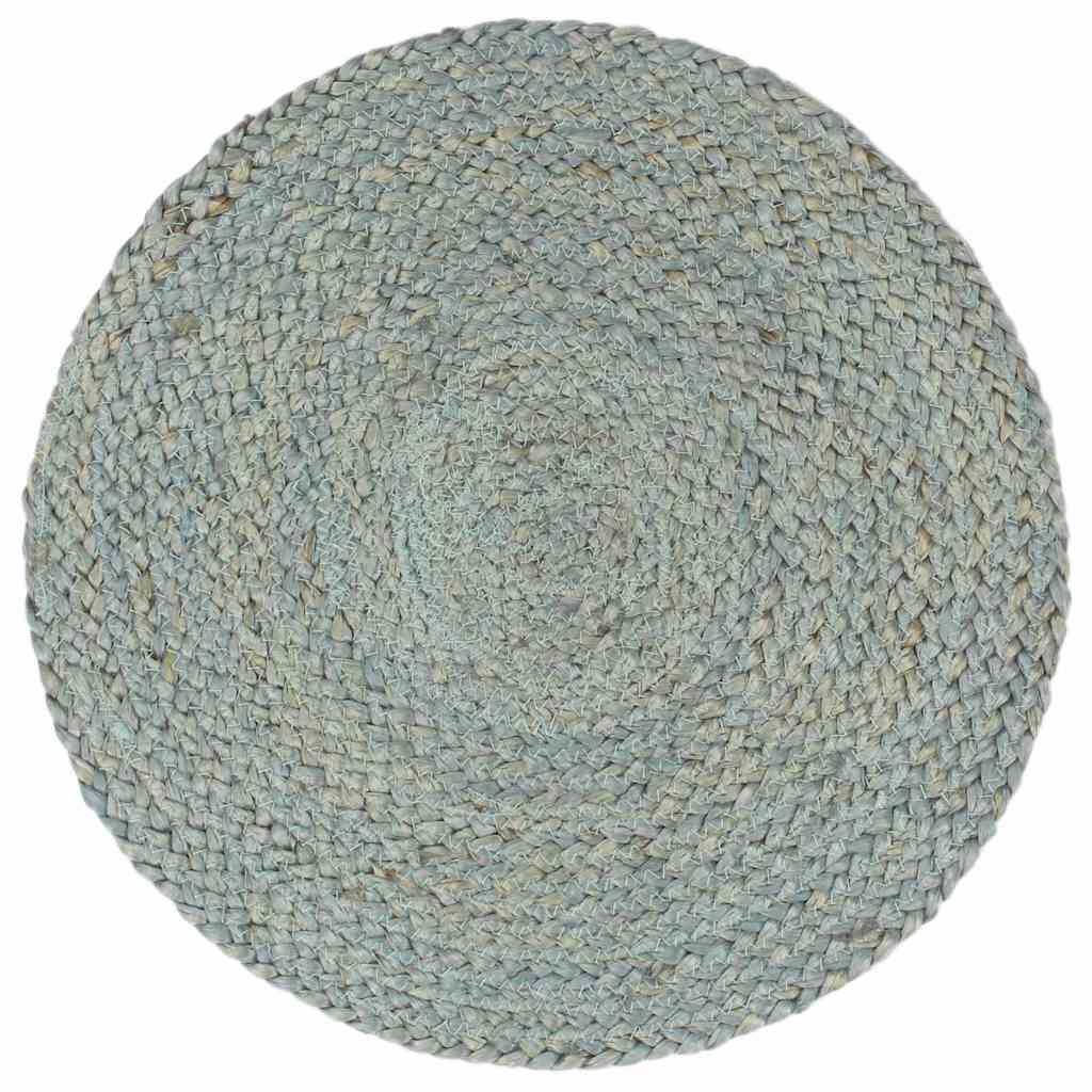 6 db sima olívazöld kerek jutaalátét 38 cm 2