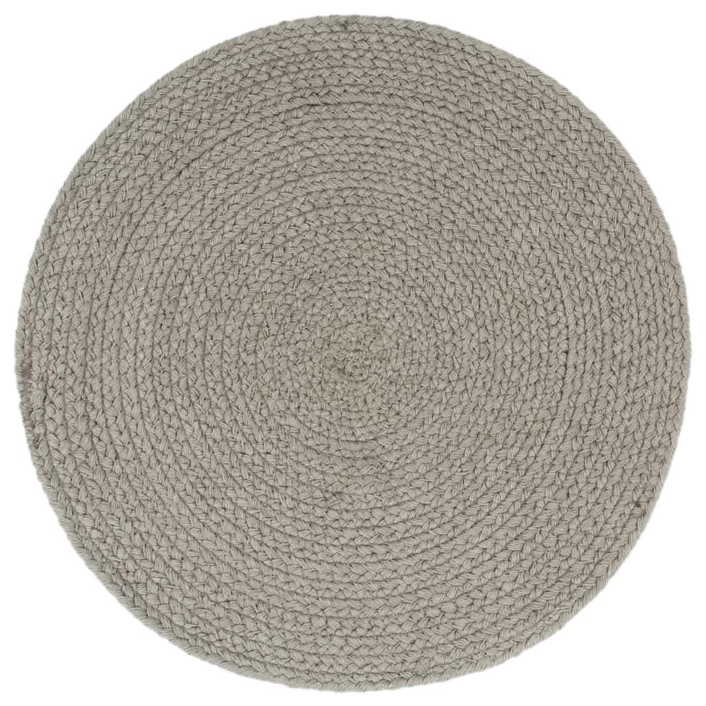 4 db sima szürke kerek pamut tányéralátét 38 cm 2