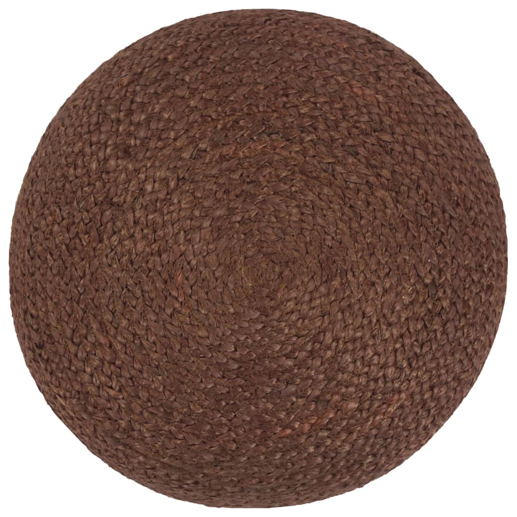 Kézzel készült barna juta puff 40 x 45 cm 2