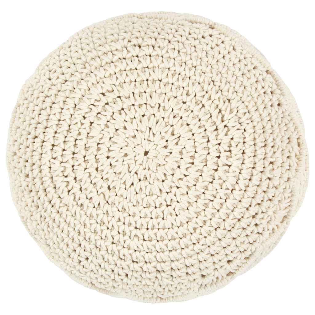 Kézzel készült makramé pamut puff 45 x 30 cm 2