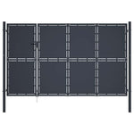 Antracit színű acél kerti kapu 350 x 200 cm