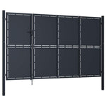 Antracit színű acél kerti kapu 350 x 200 cm 2