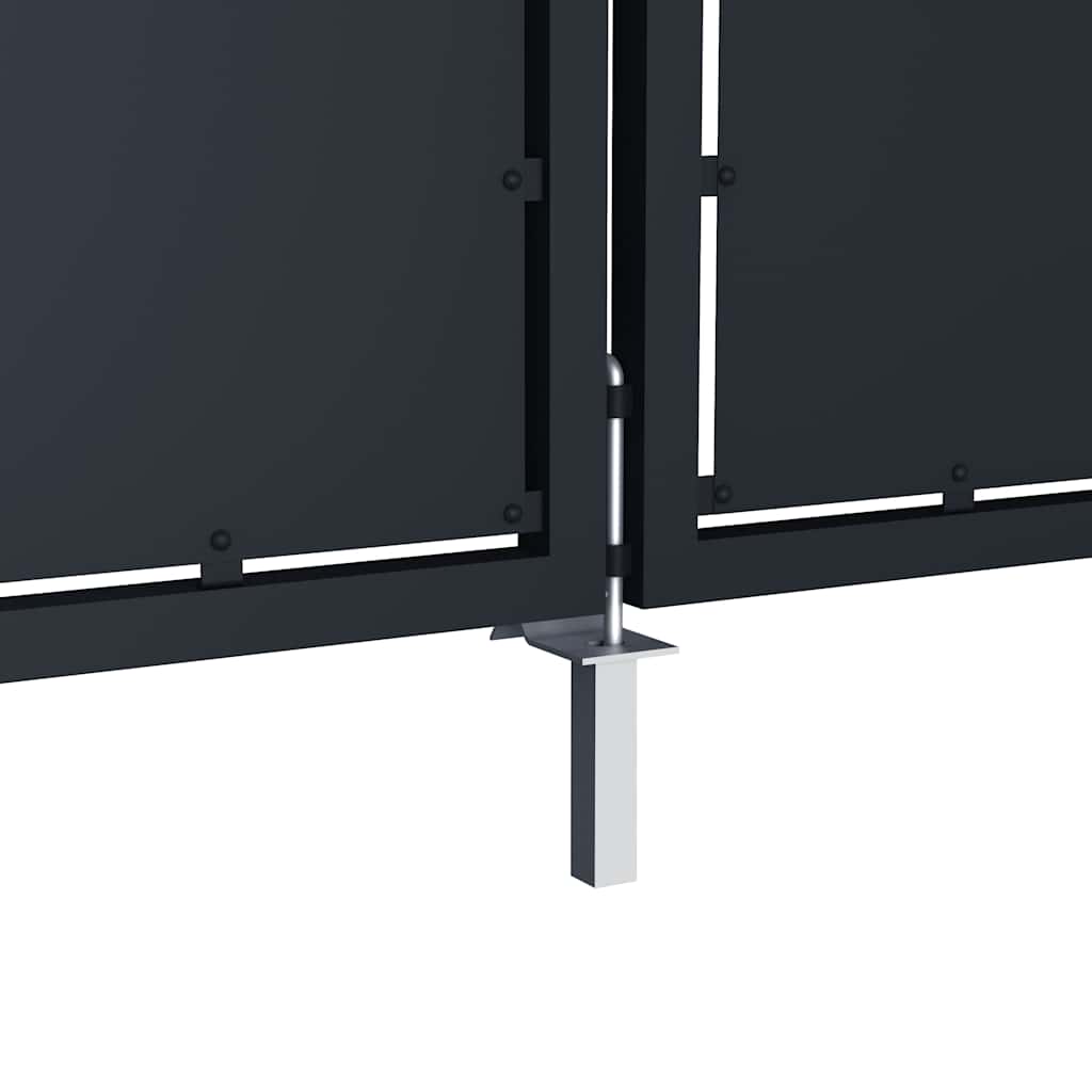 Antracit színű acél kerti kapu 350 x 200 cm 4