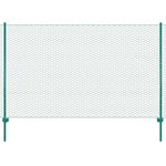 Zöld acél drótkerítés tartóoszlopokkal 25 x 1,5 m
