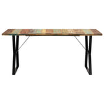 Tömör újrahasznosított fa étkezőasztal 180 x 90 x 76 cm 2