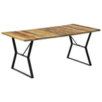 Tömör újrahasznosított fa étkezőasztal 180 x 90 x 76 cm 11