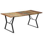 Tömör újrahasznosított fa étkezőasztal 180 x 90 x 76 cm 7