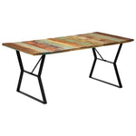Tömör újrahasznosított fa étkezőasztal 180 x 90 x 76 cm 8