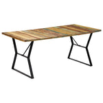 Tömör újrahasznosított fa étkezőasztal 180 x 90 x 76 cm 10
