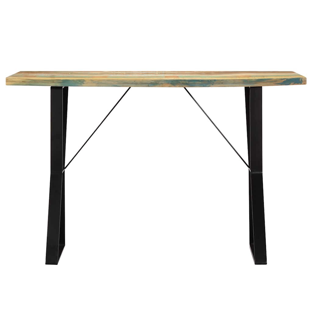 Tömör újrahasznosított fa étkezőasztal 120 x 60 x 76 cm 2