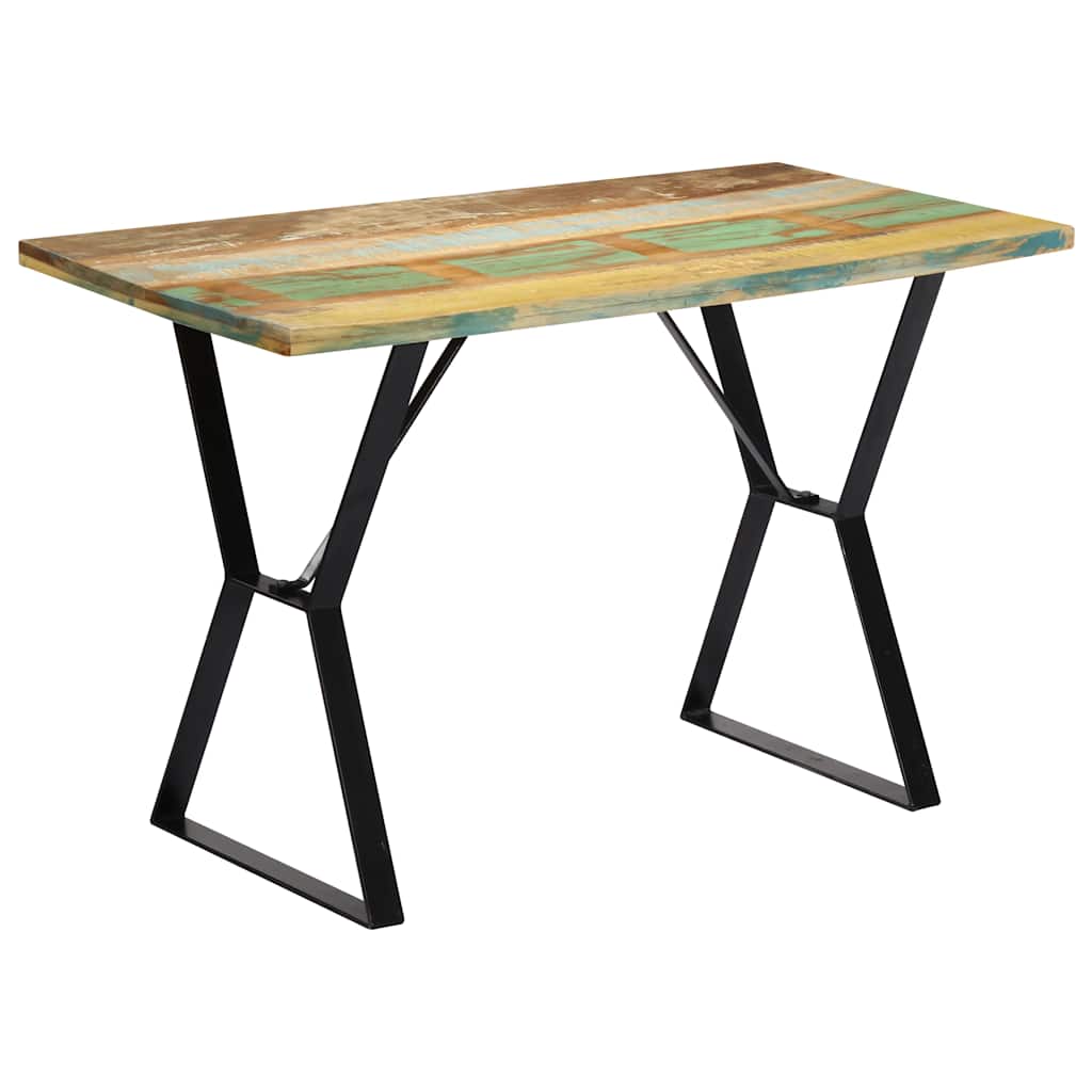 Tömör újrahasznosított fa étkezőasztal 120 x 60 x 76 cm 10